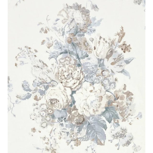Traditional Sample - The House of Scalamandré Sybilla Bouquet Fabric, Frost For Sale - Image 3 of 3