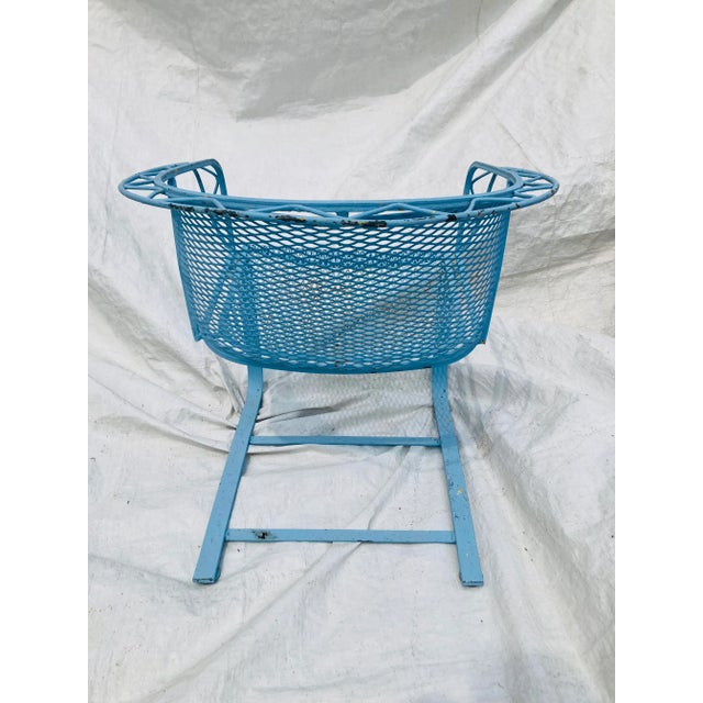 Metal 1940s Mid-Century Salterini Woodard Wrought Iron Flex Rocking Chair For Sale - Image 7 of 10