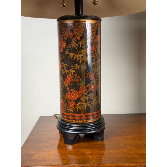 Paint Frederick Cooper Chinoiserie Lacquer Table Lamps With Foo Dog Finials - a Pair For Sale - Image 7 of 12