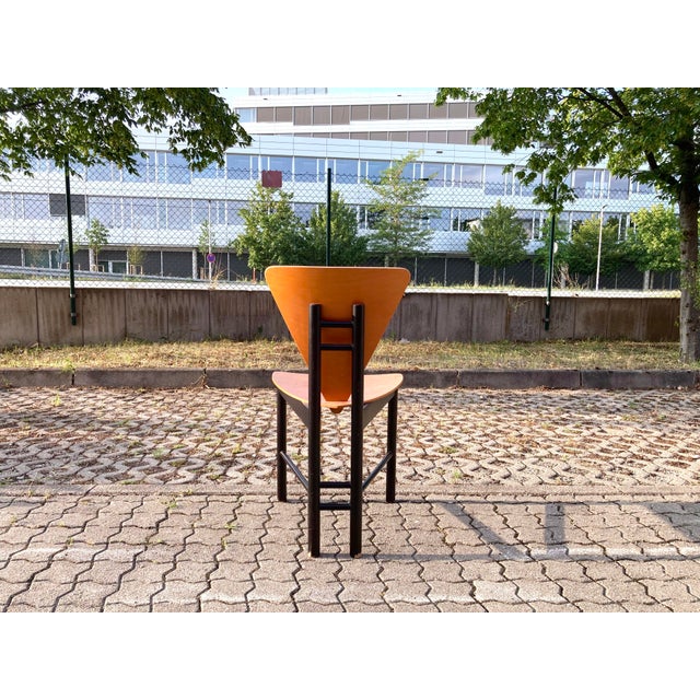 Italian Triangle Dining Chairs, 1980s, Set of 4 For Sale - Image 13 of 18