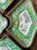 Metal Vintage Chinoiserie Hand Painted Floral Metal Tray Set For Sale - Image 7 of 12
