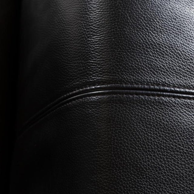 Modern 322 3-Seater Sofa in Black Leather from Rolf Benz For Sale - Image 3 of 11