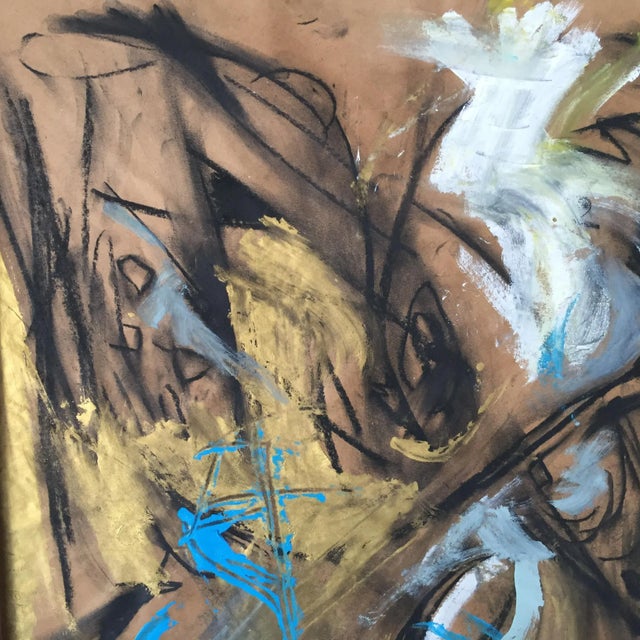 Birds in Paradise 32 X 44 Painting/Drawing on Paper by Erik Sulander Framed Excellent For Sale - Image 4 of 5