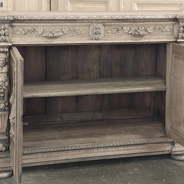 Wood 19th Century French Renaissance Revival Hunt Buffet For Sale - Image 7 of 18