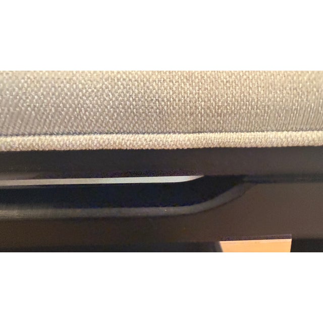 Arhaus Upholstered Wood Bench With Lower Shelf – 48” For Sale - Image 11 of 12