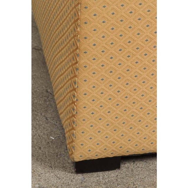 Gold Vintage Cube Upholstered Stools Moroccan Ottomans, Poufs, a Pair For Sale - Image 8 of 9