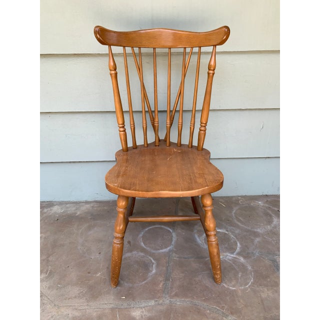 Brown 1950s Vintage Wood Side Chair For Sale - Image 8 of 8