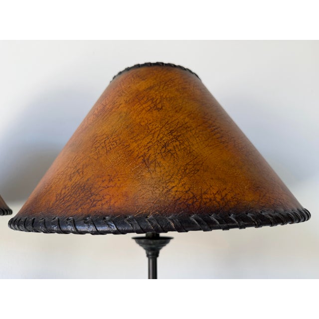 Vintage Maitland-Smith Safari Style Giraffe Table Lamps – A Pair For Sale - Image 9 of 12