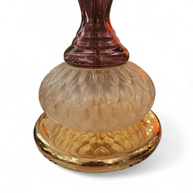 Violet Murano Glass Lamps, Set of 2 For Sale - Image 9 of 11