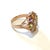 Traditional Bochic "Orient" Vintage Amethyst, Topaz & Green Peridot Ring 18K Gold & Silver For Sale - Image 3 of 18