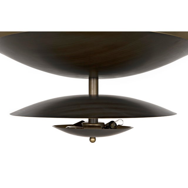 Metal NOIR Nora Chandelier, Metal with Aged Brass Finish For Sale - Image 7 of 8