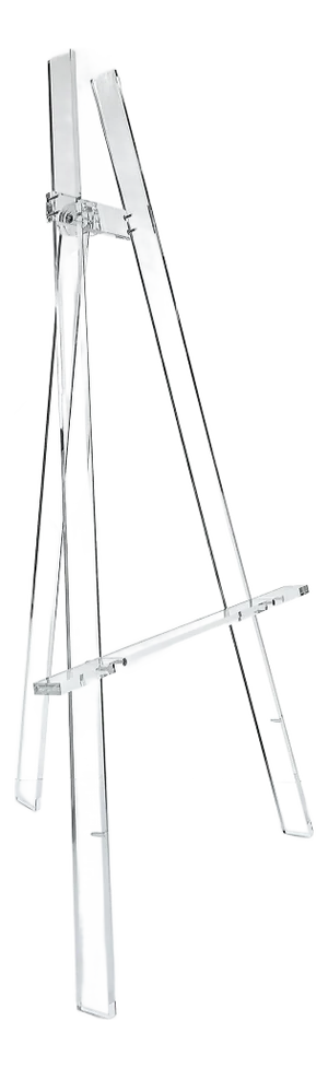 Iconic Design Gallery Custom Made Folding Lucite Easel in the Mid-Century Style