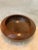 Artist signed black walnut wood decorative bowl. Made by Lesley A. Wiggins in 2014 in Greenville, SC boasts beautiful...