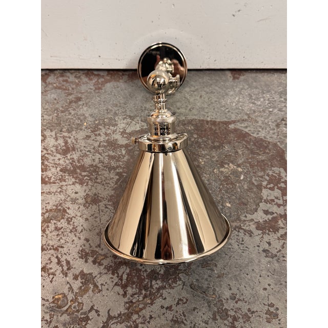 Modern Restoration Hardware 20th C. Library Single Sconce For Sale - Image 3 of 11