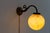 Italian Art Nouveau Glass and Brass Moon Wall Light, 1920s For Sale - Image 11 of 18