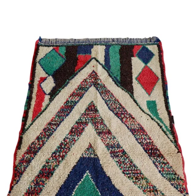 This is a one of a kind, Azilal, handwoven rug in beautiful vintage shape. Perfect for apartments and small spaces, this...