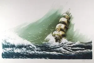 Seven Seas, Wayne Cooper Lithograph, Signed and Numbered in Pencil
