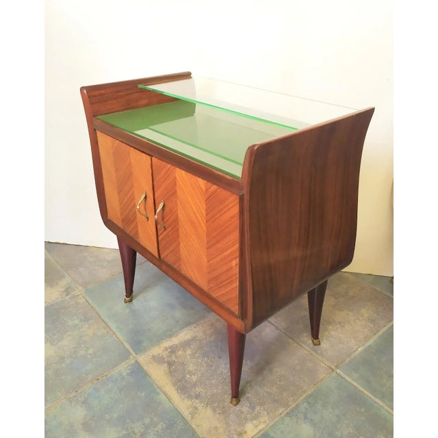 Wood Nightstands Attributed to Paolo Buffa, 1950s, Set of 2 For Sale - Image 7 of 11