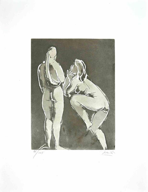 Giacomo Manzú, Nude Dancers, Edition of 125, 1970s, Etching