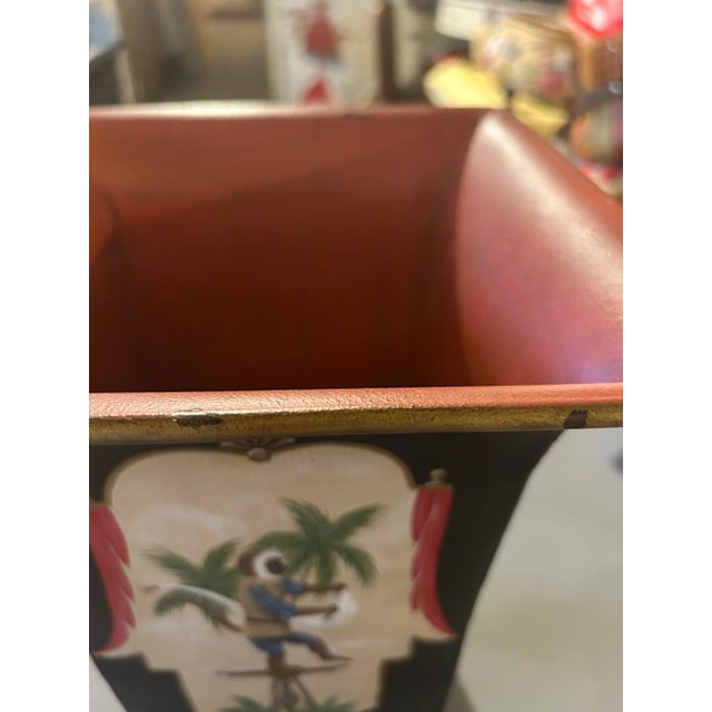 Vintage Painted Monkey Waste Bin For Sale - Image 11 of 12