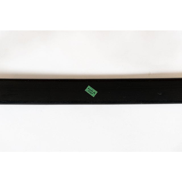 Vintage Mid Century Black Wood and Rush Wicker Dining Chair For Sale - Image 10 of 12