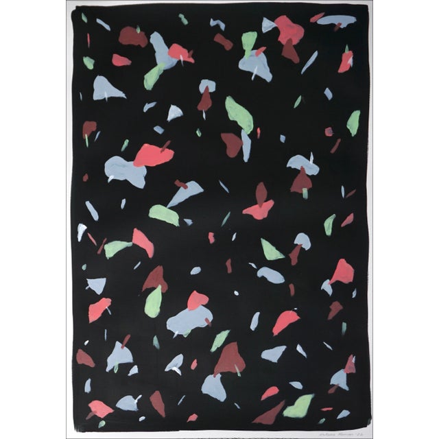 2020s 2022 "Black Terrazzo Confetti" Abstract Painting Diptych by Natalia Roman - a Pair For Sale - Image 5 of 10