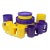 Purple and Yellow Dinnerware by Vignelli for Heller - Service for 6 For Sale
