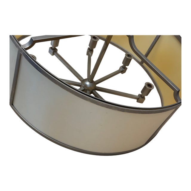 Holly Hunt Paris Chandelier in Polished Nickel. For Sale