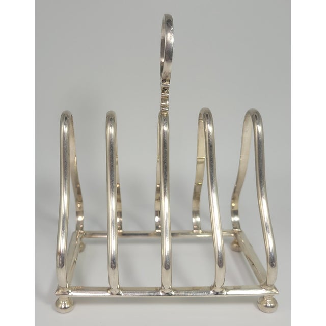 Edwardian English Sheffield Silver Toast Rack, 1900 For Sale - Image 11 of 14