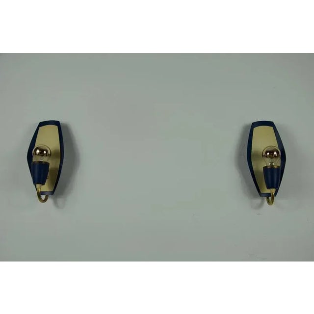 Mid-Century Brass Wall Lamps, Italy, 1960s, Set of 2 For Sale - Image 6 of 17