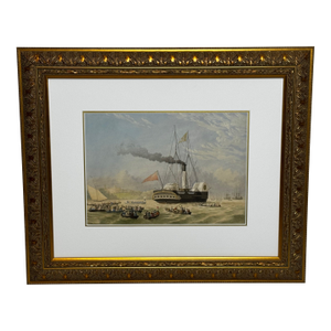 Hmy Victoria & Albert Off Osborne House Royal Steam Ship Yacht in the Solent, 19th-Century Nautical Painting in the Manner of Nicholas Condy