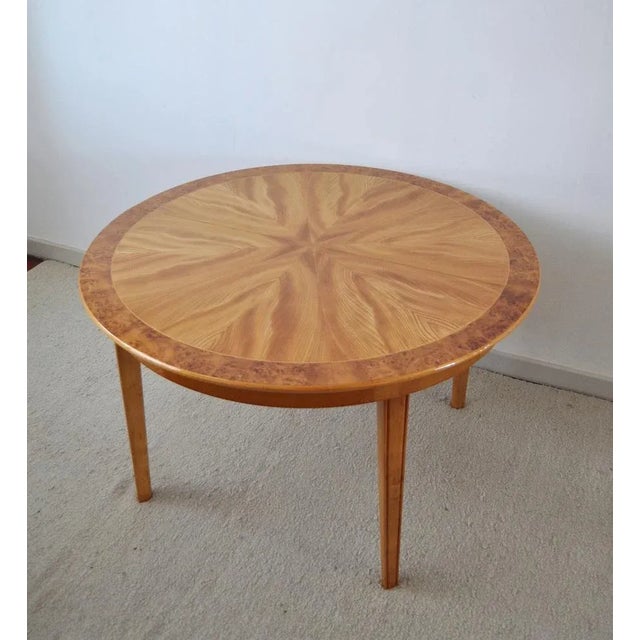 1930s Art Deco Golden Elm Table, 1930s For Sale - Image 5 of 15