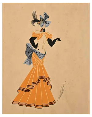 Erté, Costume Design, Gouache, 1970