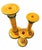 Rustic European Vintage Italian Tuscan Design Large Ceramic Candleholders - Set of 3 For Sale - Image 3 of 10