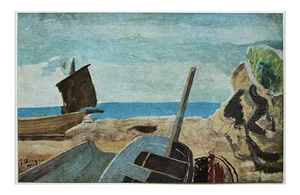 1940s After Georges Braque "Marine", First Edition Period Swiss Offset Lithograph