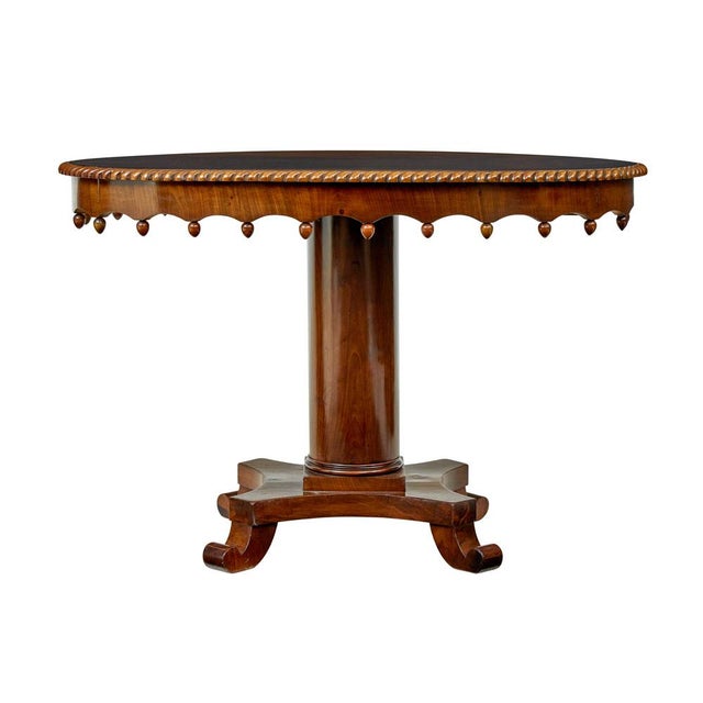 19th Century Flame Mahogany Oval Side Table, 1880s For Sale - Image 10 of 10