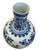 Ceramic Pair of Vintage Blue & White Porcelain Globular Vases Chinoiserie Pomegranate & Floral Bott For Sale - Image 7 of 12