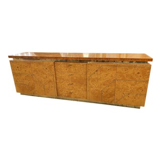 1970s Mid-Century Burled Wood Sideboard by Gianluigi Gorgoni for Fratelli Turri For Sale