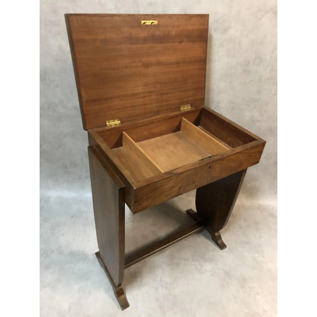 Walnut Veneer Side Table, 1930s For Sale - Image 3 of 10