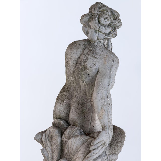 Limestone Garden Figure of Standing Neptune or Poseidon, Denmark Circa 1930–50 For Sale In New York - Image 6 of 11