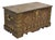 Antique Anglo Indian Oak Wood & Brass Mounted Coffer Blanket Chest Trunk For Sale