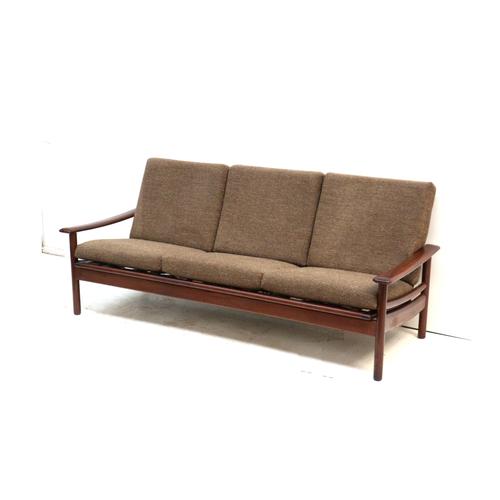 Vintage 3-seater Danish teak design sofa from the 1960s. Stylish vintage 3-seater sofa from Denmark, made in the 1960s and...
