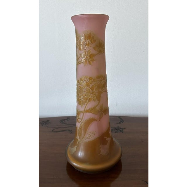 Vintage Art Nouveau Glass Vase from Emile Gallé, 1890s For Sale - Image 4 of 18