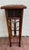 Boho Chic Vintage Tortoiseshell Rattan Plant Stand Side End Table With Drawer For Sale - Image 3 of 8