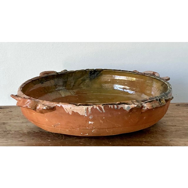Late 20th Century Vintage Boho Monumental Terracotta Bowl For Sale - Image 5 of 12