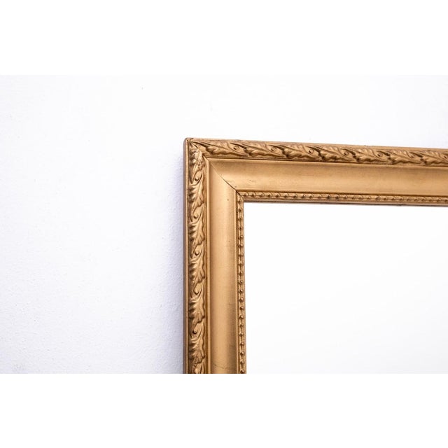 Rectangular Mirror with Gold Frame For Sale - Image 3 of 4