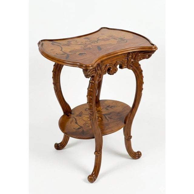 Art Nouveau 20th Century Emile Galle Style Side Table For Sale - Image 3 of 3
