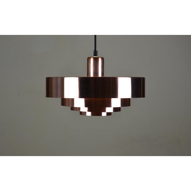 Copper Roulet Pendant Lamp in Copper by Jo Hammerborg for Fog & Mørup, Denmark, 1963 For Sale - Image 8 of 10