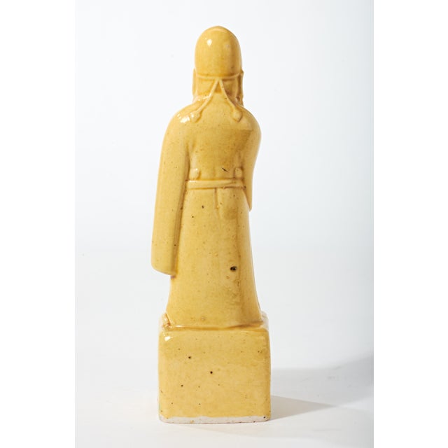 Mid 20th Century Chinese Wise Man Ceramic Figurine For Sale - Image 9 of 18
