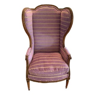 Purple Reign Wing Chair For Sale